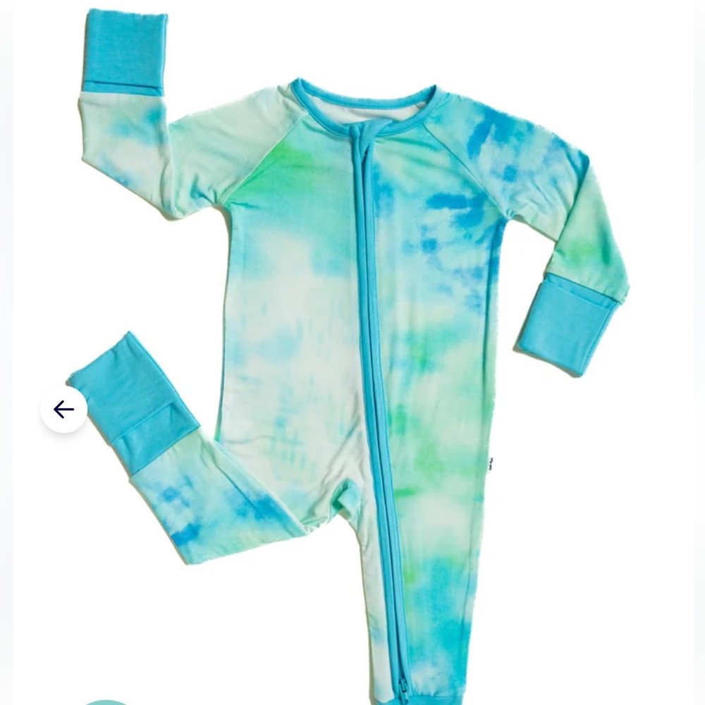 Little Sleepies Tidepool Watercolor Zippy 0-3 Month